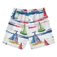 thumbnail image 7 of FORMRS Boys Swim Trunks Quick Dry Mesh Liner Boardshorts Sizes XS-XL, Hand Drawn Sailboats, 7 of 7