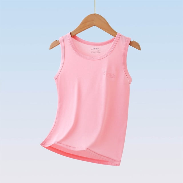 Soki Girls' Racerback Tank Top Sleeveless Vests Cotton Tops for Summer 1-10Y