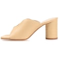 thumbnail image 2 of Journee Signature Womens Genuine Leather Karah Slip On Block Heel Open Square Toe Sandals, 2 of 9