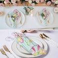 thumbnail image 3 of Happy Easter Cloth Napkins, Spring Bunny Eggs Flower Teal Wood Grain Washable and Reusable Dinner Napkins Set of 4, Table Napkin for Kitchen Party Birthday Wedding Hotel Housewarming 20"x20", 3 of 9