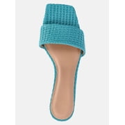 Time and Tru Women's Raffia Kitten Heel Sandals