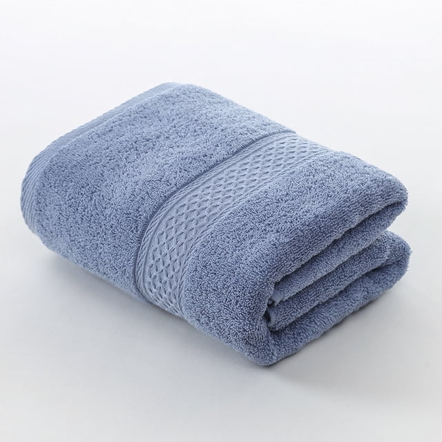Xiao Hua Juego de toallas de baño de lujo de 4 piezas (27,5 x 55 pulgadas), 100 % algodón hilado en anillos, toalla ligera y de secado rápido muy absorbente, perfecta para uso diario (gris azulado)