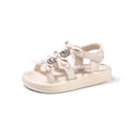 thumbnail image 5 of Viluyesy Girls' Bow Accent Sandals Princess-Style Open-Toe Beach Shoes for Summer, Lightweight Casual Sandals for Toddlers and Kids White Size 2.5, 5 of 10