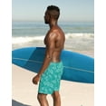 thumbnail image 2 of LRD Men's Swim Trunks with Compression Liner 9 Inch Inseam Board Short Pineapples / Green L, 2 of 6