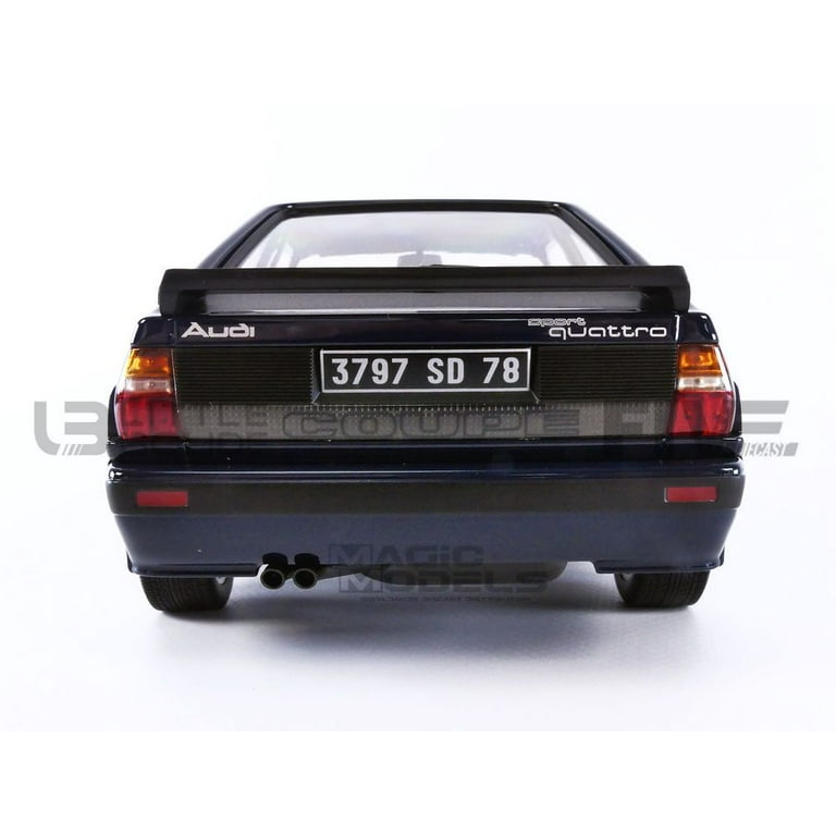 1985 Audi Sport Quattro Coupe Dark Blue 1/18 Diecast Model