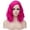 Hot Pink, variant on BERON Hot Pink Short Wigs Women Girls Curly Wavy Hair Wig 14" Body Bob Cosplay Party or Daily Use Wigs
