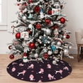 thumbnail image 5 of Rateoe Poodle Dog Print Christmas Tree Skirt 36" for Xmas Holiday New Year Party Circle Tree Mat Ornaments Decoration, 5 of 7