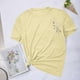 thumbnail image 4 of Camisetas de Verano de Mujer Pequeña Flor Impresa Cuello Redondo Manga Corta Superior, Verano Superior de las Mujeres, 4 of 6