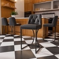 thumbnail image 7 of Ninecer Black Counter Height Bar Stools Set of 4, 24 inch Counter Stools Pu Leather Modern Bar Chairs with Back for Kitchen Island, 7 of 7