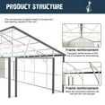 thumbnail image 5 of Chery Industrial 25' x 33' Double Garage Metal Shed with Side Entry Door, 5 of 9