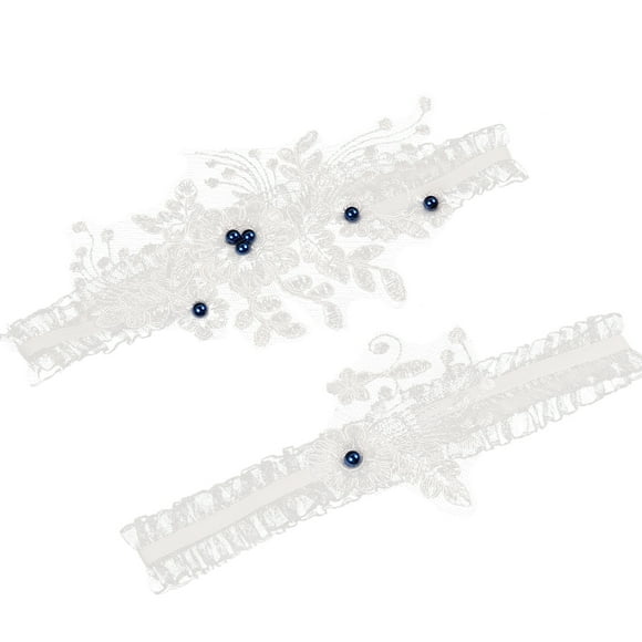 KAKOWELY 1 par de ligas de boda bordadas sexys para mujer/novia/mujer con aro para el muslo