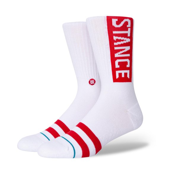 Calcetines Stance OG Blanco/Rojo SM (US 3‑5.5)
