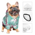thumbnail image 3 of Fotbe Flamingo Print Small Dog Sweater Hoodies Pet Grey Hooded Soft Fleece Sweatshirts with Pocket Fall Winter Puppy Cat Sweaters Warm Clothes-Large, 3 of 7