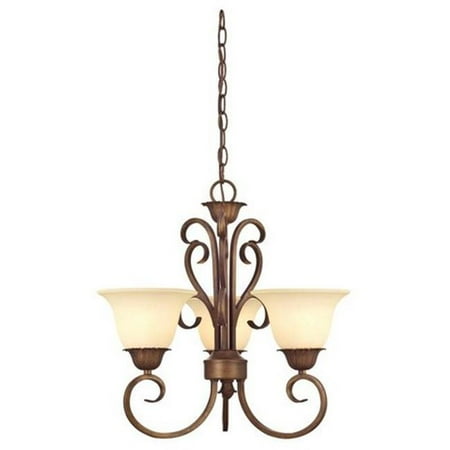 

Regal Springs Three Light Indoor Chandelier Ebony Gold
