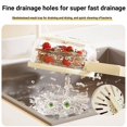 thumbnail image 6 of Clearance Drain Rack under $7 Berry Box Fruit Produce Berry Fresh Keeping Box Vegetable Storage Containers With Lid Handle Drain Colanders For Vegetable Multifunctional Foldable Handle Drain Bowl, 6 of 9