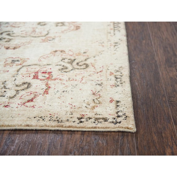 Alora Decor Euphoria 9' x 12' Distress Beige/Gray/Rust/Blue Hybrid Area Rug