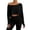 Black, variant on Lixiuxyad Women's One Shoulder Loose Fitting Long Sleeved T Shirt As A Base Layer Tshirts Trendy,Black L