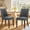 Darkgrey, variant on Dining Chairs - Mid Century Modern Farmhouse Fabric Upholstered with Back and Wood Legs for Dining Room and Restaurant, Set of 2,Beige
