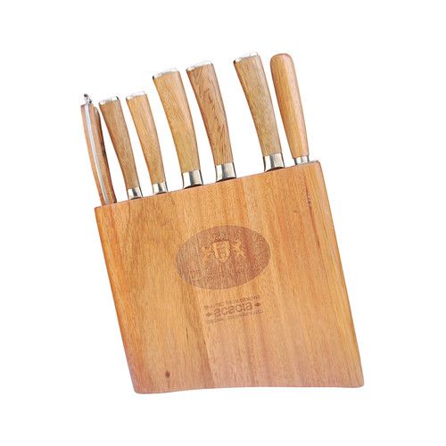 Triumph Hill 9 Piece Supreme Cutlery Knife Set with Genuine Acacia