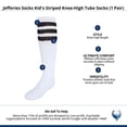 thumbnail image 3 of Jefferies Socks Boy's Girl's Stripe Vintage Knee High School Soccer Tube Socks 1 Pair Pack, 3 of 3