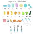 thumbnail image 4 of Juego de cocina para pequeños Sunnimix Rosa 28 piezas jugar a la cocina para niños pequeños, 4 of 8