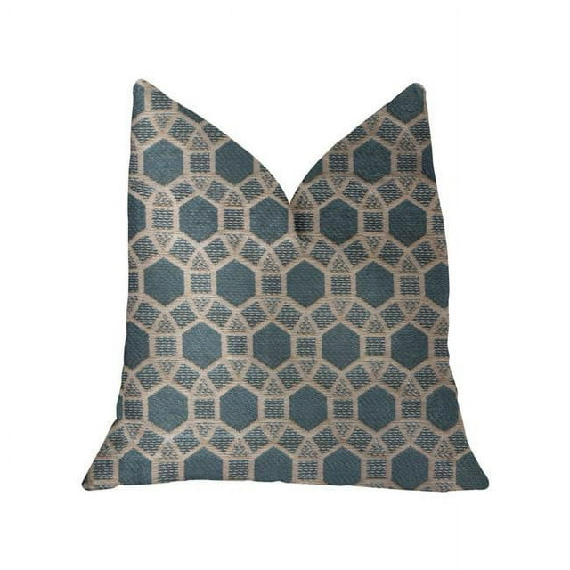 Plutus PBKR2000-2222-DP Ananas Tranche Bleu & Beige Luxe Jeter Oreiller&44; 22 x 22 Po.
