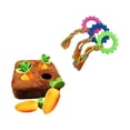 thumbnail image 1 of 2 juegos de juguetes interactivos para masticar perros, suministros para mascotas, entrenamiento de resistente a mordeduras, herramientas de Yuyangstore Muñeca Zanahoria, 1 of 8