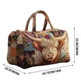 thumbnail image 2 of Cow Plaid Travel Weekender Bag Large Capacity Shoulder Duffel Tote for Women Vacation Gym Trip, 2 of 7