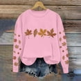 thumbnail image 2 of Womens Maple Leaf Print Sweatshirt Long Sleeve Thermal Shirts Tops Light Warm Pullover Sweater Blouses Spring Outfits 2025 Pullover Fall Winter Clothes, 2 of 5