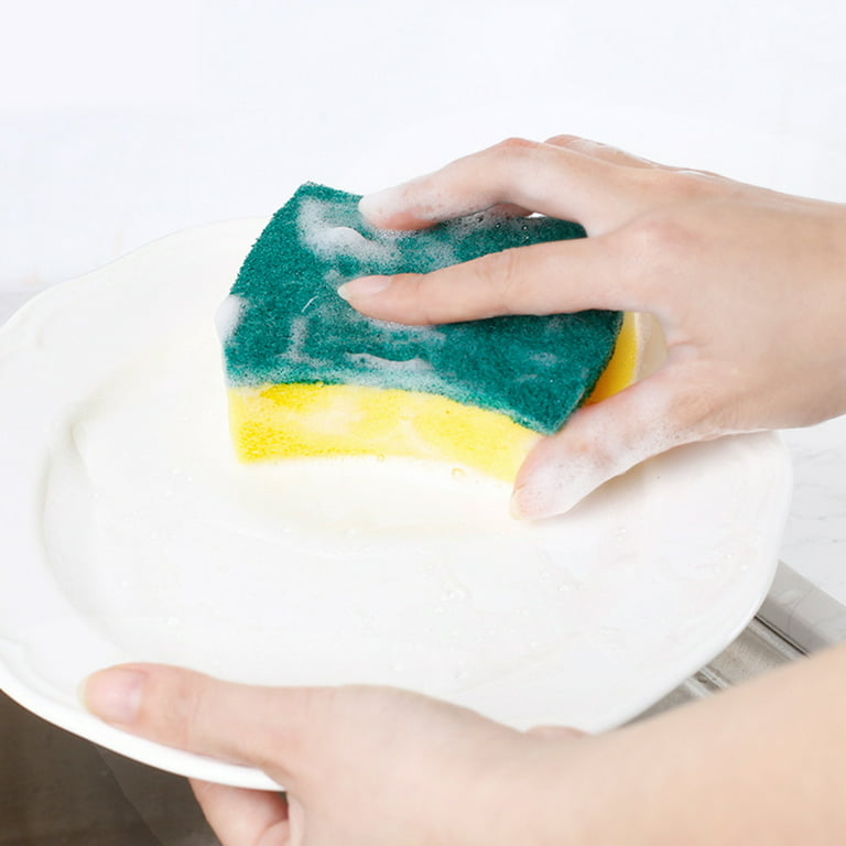 10PC Dish Washing Sponge Scouring Pad Lot Scrubber Brush Kitchen Cleaning  Tools 