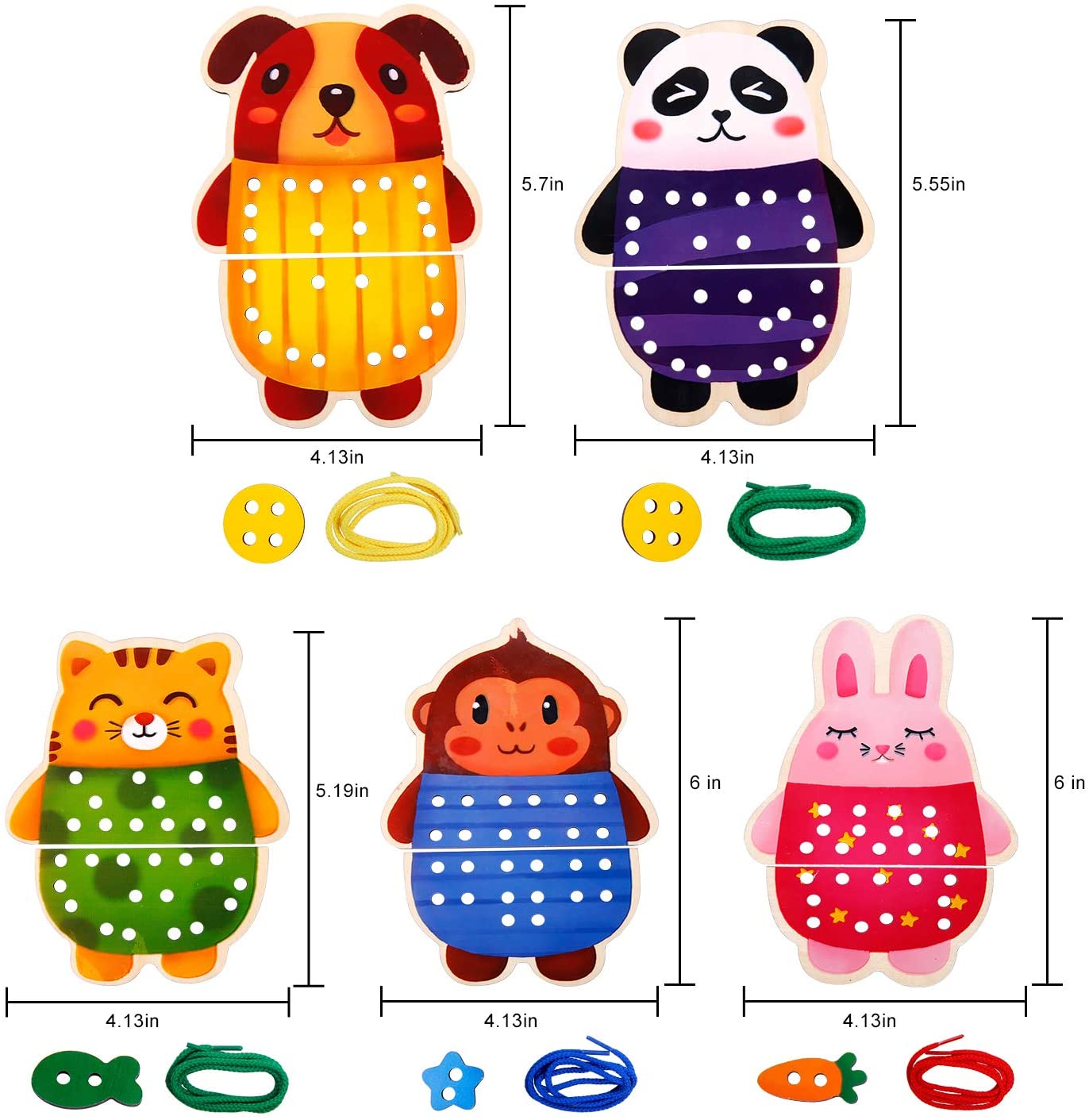  Arts and Crafts Loop'n Lace (2 Pack) 5 Colors - Pink, Yellow,  Green, Blue, Purple and 2 GosuToys Stickers : Toys & Games
