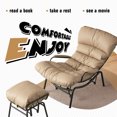thumbnail image 2 of XIZZI Accent Recliner Rocking Chair with Ottoman, Mid Century Modern Comfortable Rocking Chair and Ottoman Foot Rest for Small Spaces-Cream, 2 of 9
