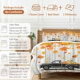 thumbnail image 6 of Fall Harvest Bedding Duvet Cover Set Twin Size 4 Pieces Truck Pumpkin Maple Leaf Thanksgiving Wood Grain Bedding Set with Zipper Closure, 1 Comforter Cover 68x86 Inches 1 Flat Sheet & 2 Pillow Cases, 6 of 7