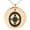Rose, variant on Stainless Steel Aztec Intelligence Rune Engraved Small Medallion Circle Charm Pendant Necklace