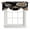 Brown, variant on Black Brown Tie Up Valance Curtains for Windows, Kitchen Curtains Window Shades, White Circle Modern Minimalist Geometric Light Filtering Roman Curtain Valances for Bedroom/Bathroom/Cafe 60"x18"