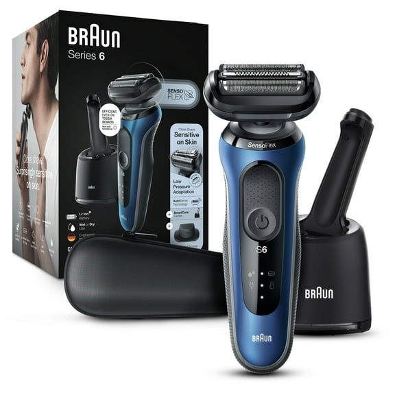 Braun Series 6 6072cc Men's Electric Shaver with Precision Trimmer, Blue