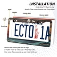 thumbnail image 3 of Aluminum License Plate Frame 2 Pack Car Exterior Accessory Car Tag Holder for Front Rear Plates Cars Decor Colorful Clouds and Mountains, 3 of 7