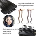 thumbnail image 3 of 10 pulgadas natural largo ondulado rizado 3d aire flequillo clip en extensiones de flequillo 100 cabello humano real flequillo lateral frontal en flecos con patillas postizo para W, 3 of 5