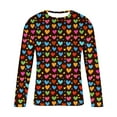 thumbnail image 5 of BEFOKA Mens T-Shirts Long Sleeve Crew Neck Sweatshirt For Mens Love Heart Printed Valentine'S Day Golf Pullovers Mens Going Out Tops Work Blouses Graphic Tops & T-Shirts Vacation Tees Tops, 5 of 5