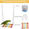 thumbnail image 5 of Parrot Bird Educational Toy Bird Cage Colorful Climbing Standing Rings for Macaws and Similar Sized Pet Birds, 5 of 5