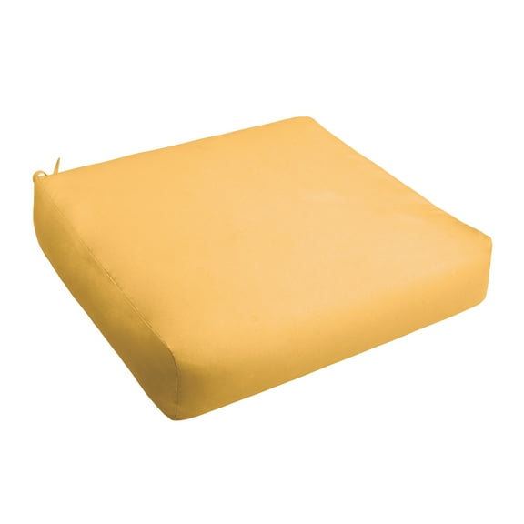 Sorra Home Butter Yellow Indoor/Outdoor Deep Seating Cushion, Round Front