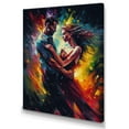 thumbnail image 2 of Designart "Colorful Couple Dancing II" Romantic Wall Art Living Room, 2 of 5