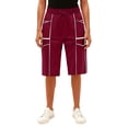 thumbnail image 4 of BOMYJESK Shorts for Women High Waisted Drawstring Knee Length Bermuda Shorts Casual Loose Sweat Shorts 2026 Summer Athletic Lounge Sports with Pockets Wine S, 4 of 4