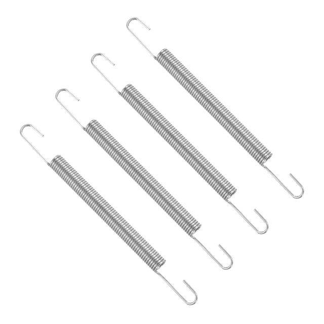 Uxcell 4Pcs Resorte de Extensión, Resortes de Acero Inoxidable con Gancho Doble para Reparación de Muebles