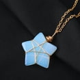 thumbnail image 4 of Star Pendant Necklace Opal Necklace Opal Jewelry Star Choker Party Jewelry for Teens Women Girlfriends, 4 of 9