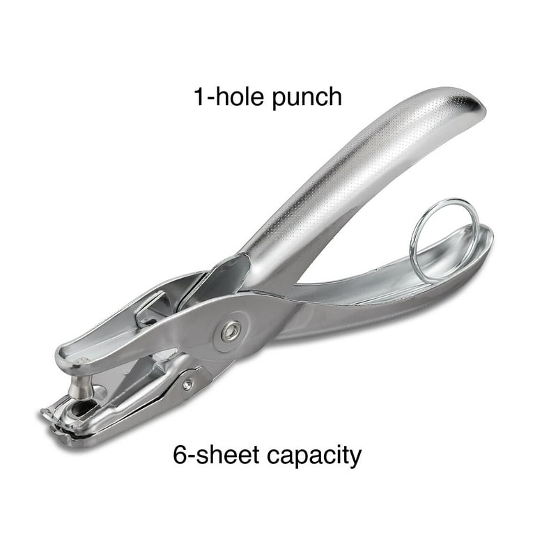  Hole Punch 1 Count, Single Hole Punch Silver Color Hole  Puncher, Paper Punch : Arts, Crafts & Sewing