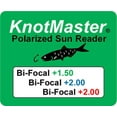thumbnail image 2 of KnotMaster Adult Rogue Black Polarized Bifocal Fishing Sunglasses Readers Unisex Sports w/ +2.00 Brown Lenses, 2 of 5