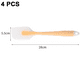thumbnail image 2 of Juego de 4 espátulas de silicona, espátula flexible resistente al calor de 450 °F, utensilios de cocina de primera calidad aprobados por la FDA, 2 of 5