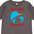 thumbnail image 4 of Inktastic My Auntie Loves Me Narwhal Family Boys or Girls Long Sleeve Toddler T-Shirt, 4 of 5