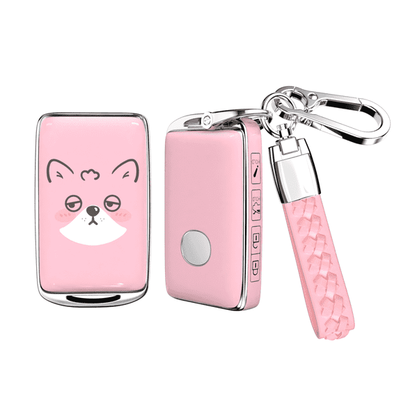 Soopcase for Mazda Key Fob Cover, Soft TPU Protective Case with Keychain Compatible with 2019-2025 Models Mazda 3/ 6/ CX-3/ CX-30/ CX-5/ CX-50/ CX-9/ CX-90/ CX-70/ MX-5 (Pink,4 Buttons)